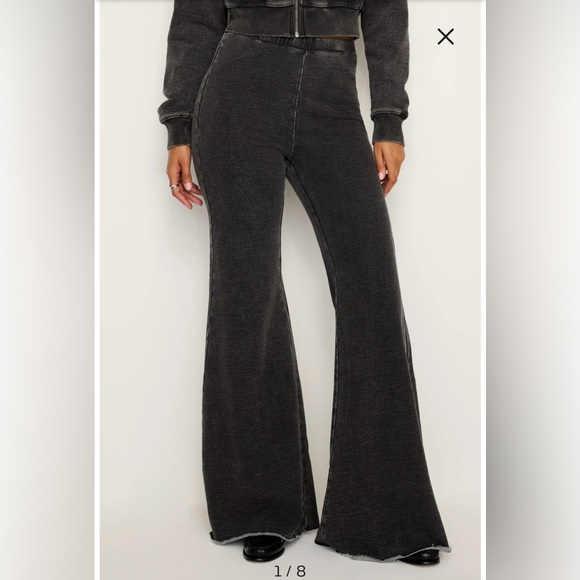 Good American Pants - Good American Charcoal Gray jeanius flare Pants